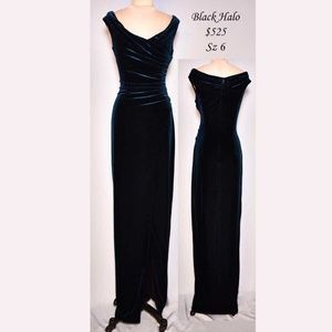 Velvet Off the Shoulder Gown